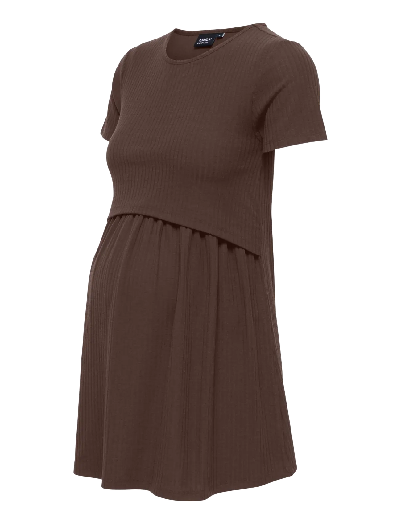 Only Maternity - OLMMALAYA BASE SS O-NECK NURSING TOP JRS - tops - bracken - 2