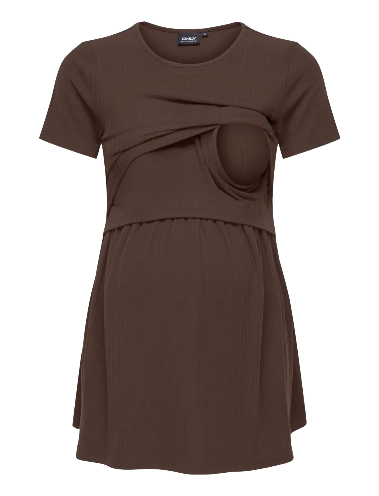 Only Maternity - OLMMALAYA BASE SS O-NECK NURSING TOP JRS - tops - bracken - 3