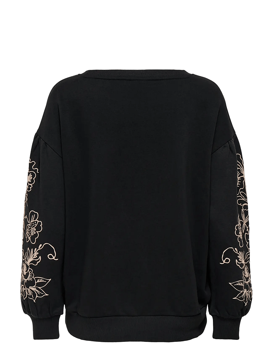 Only Maternity - OLMDEBORAH L/S BOATNECK SWEAT JRS - sweatshirts - black - 1