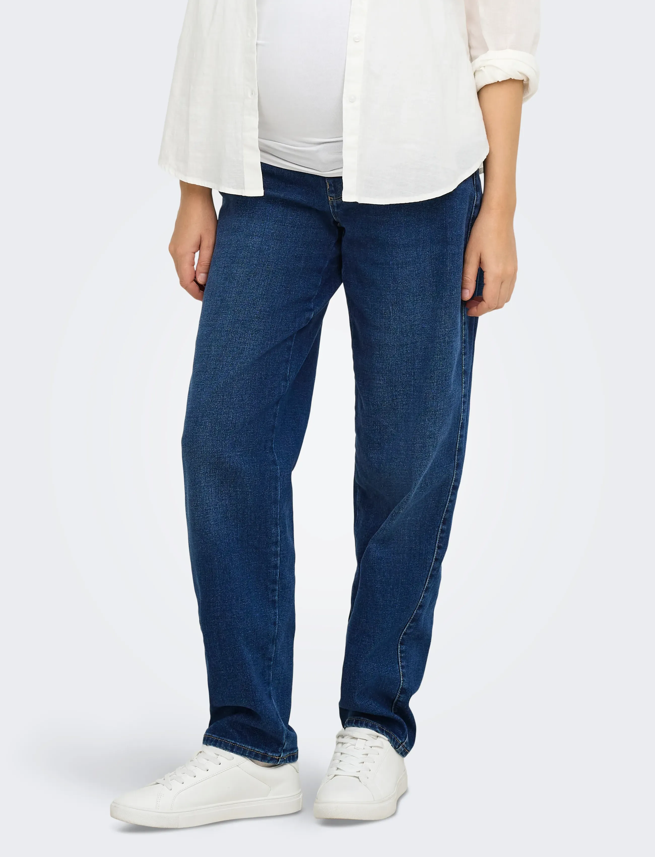 Only Maternity OLMSNOW BARREL DNM PIM - Sirged teksad - DARK BLUE DENIM / blue