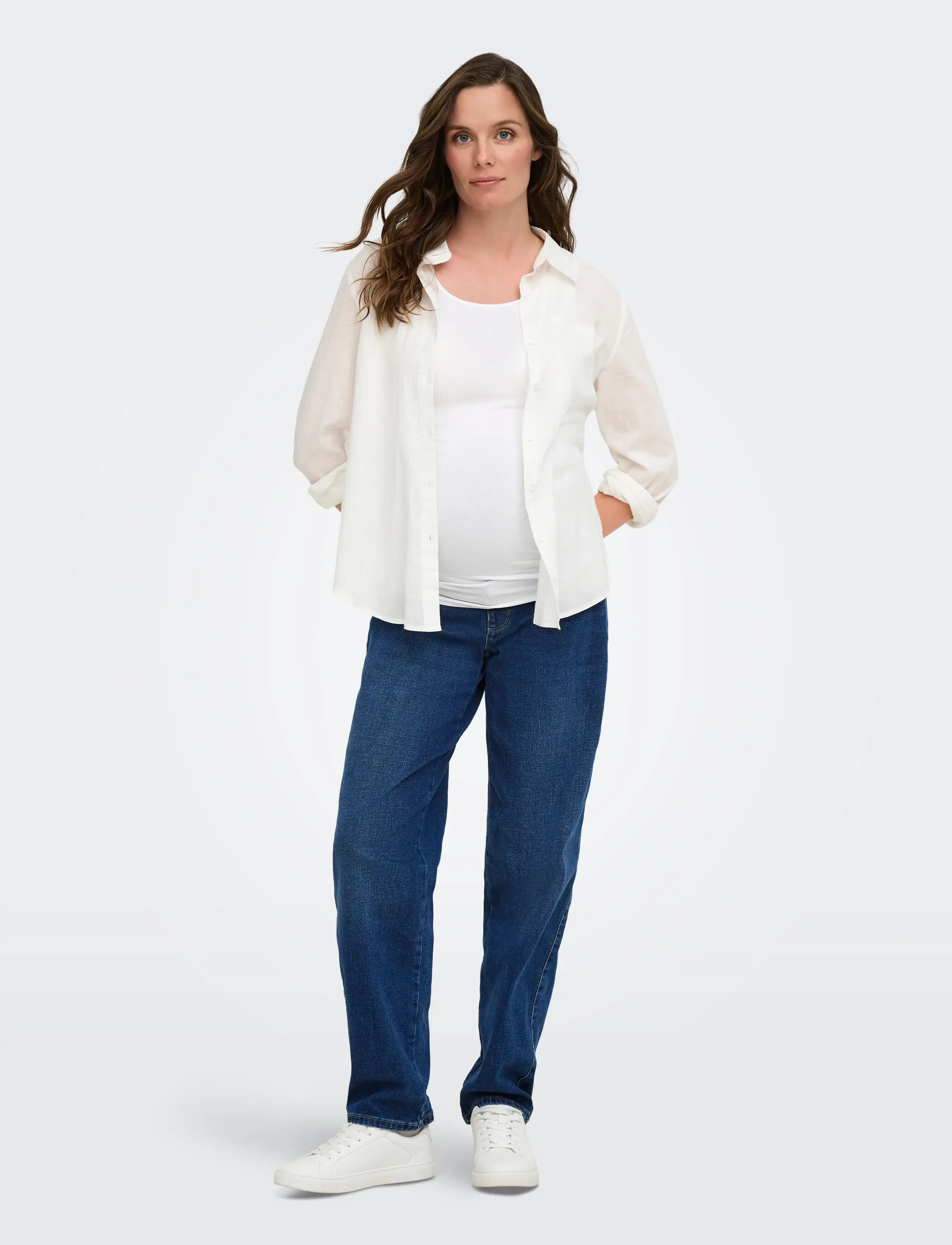 Only Maternity - OLMSNOW BARREL DNM PIM - barrel jeans - dark blue denim - 5