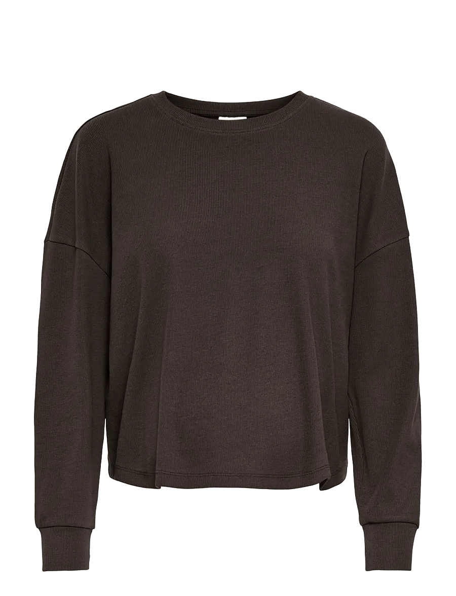Only Maternity - OLMDURIA L/S O-NECK TOP JRS - coffee bean - 0