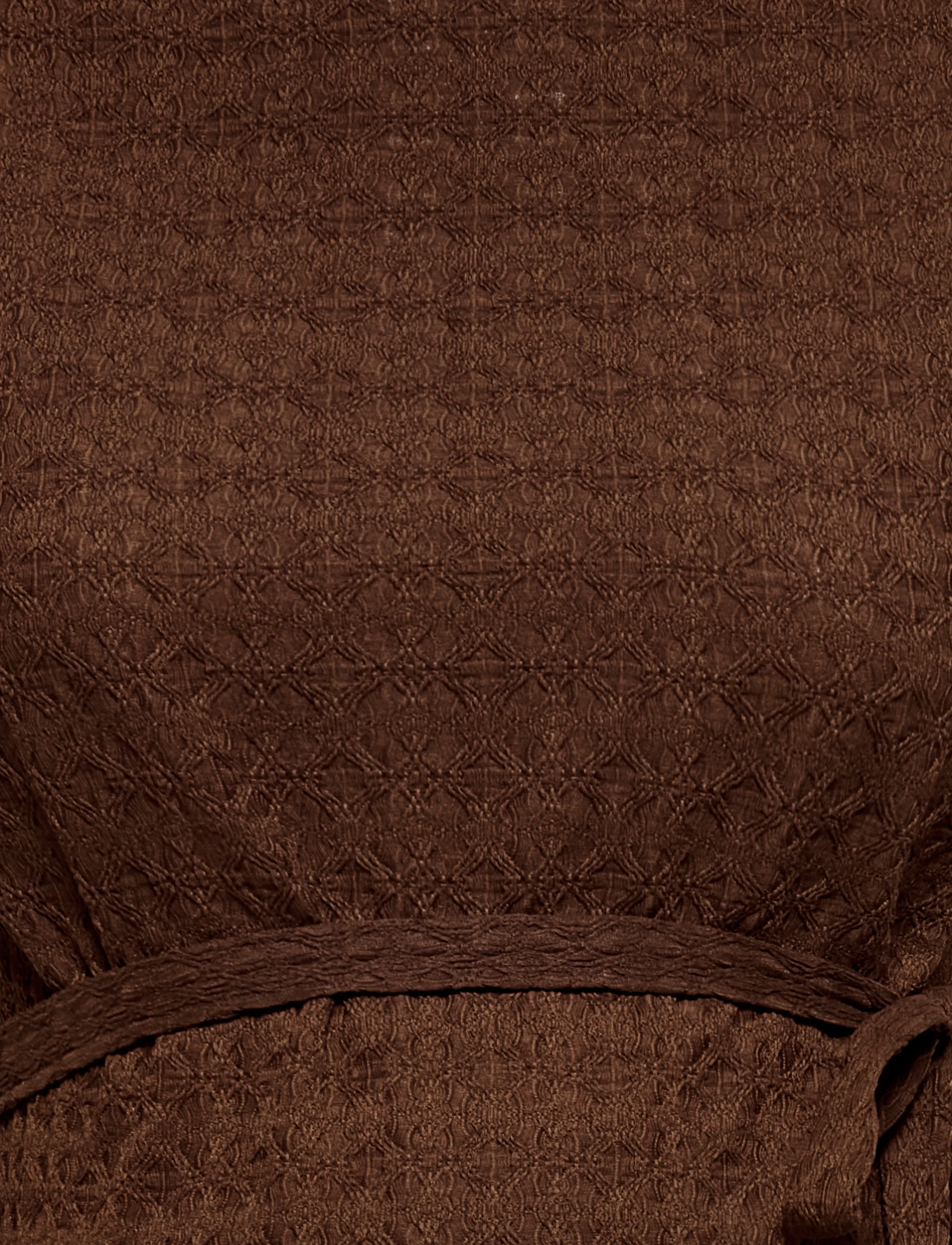 Only Maternity - OLMNOMI LS HIGHNECK MIDAXI BELT DRESS JR - midikleidid - chocolate fondant - 3