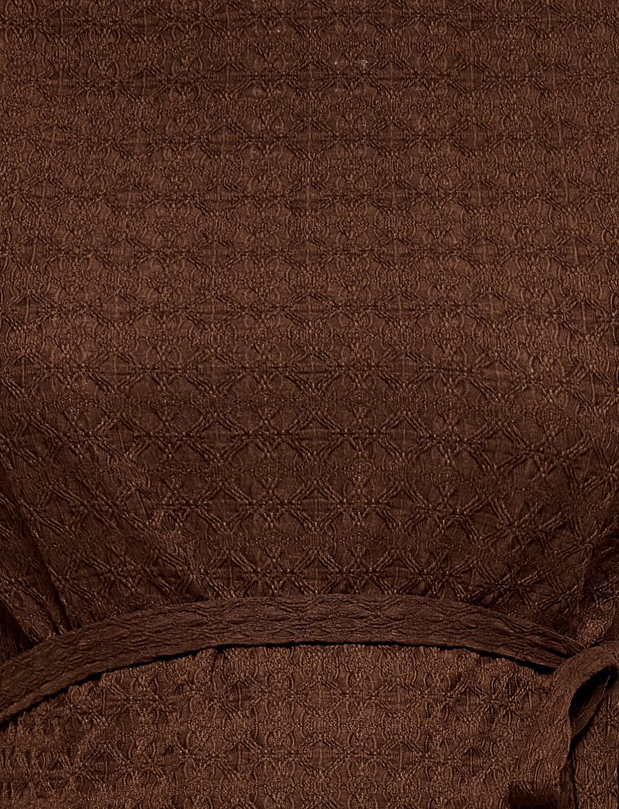 Only Maternity - OLMNOMI LS HIGHNECK MIDAXI BELT DRESS JR - midikleidid - chocolate fondant - 3