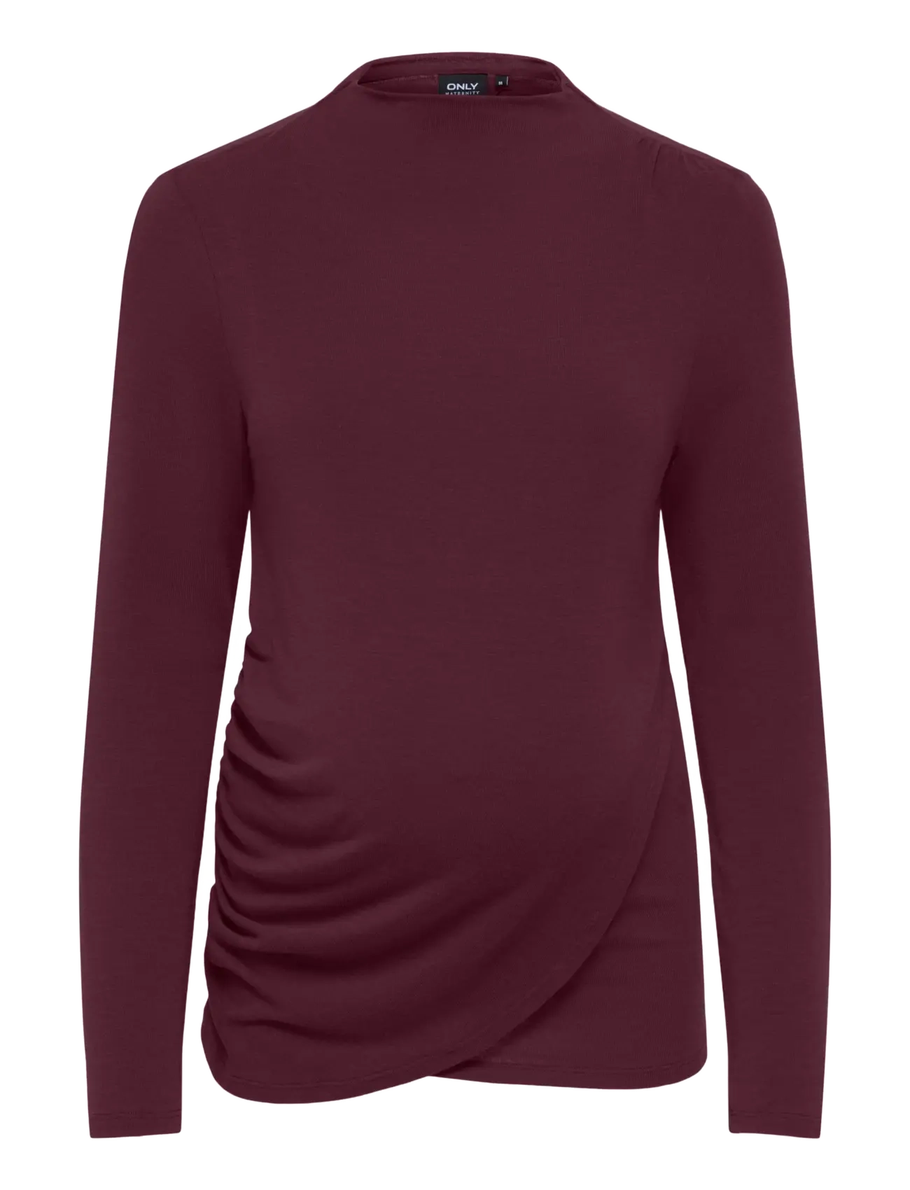 Only Maternity OLMLAMOUR L/S RUCHING NURSING TOP JRS - Long-sleeved tops - WINETASTING / burgundy