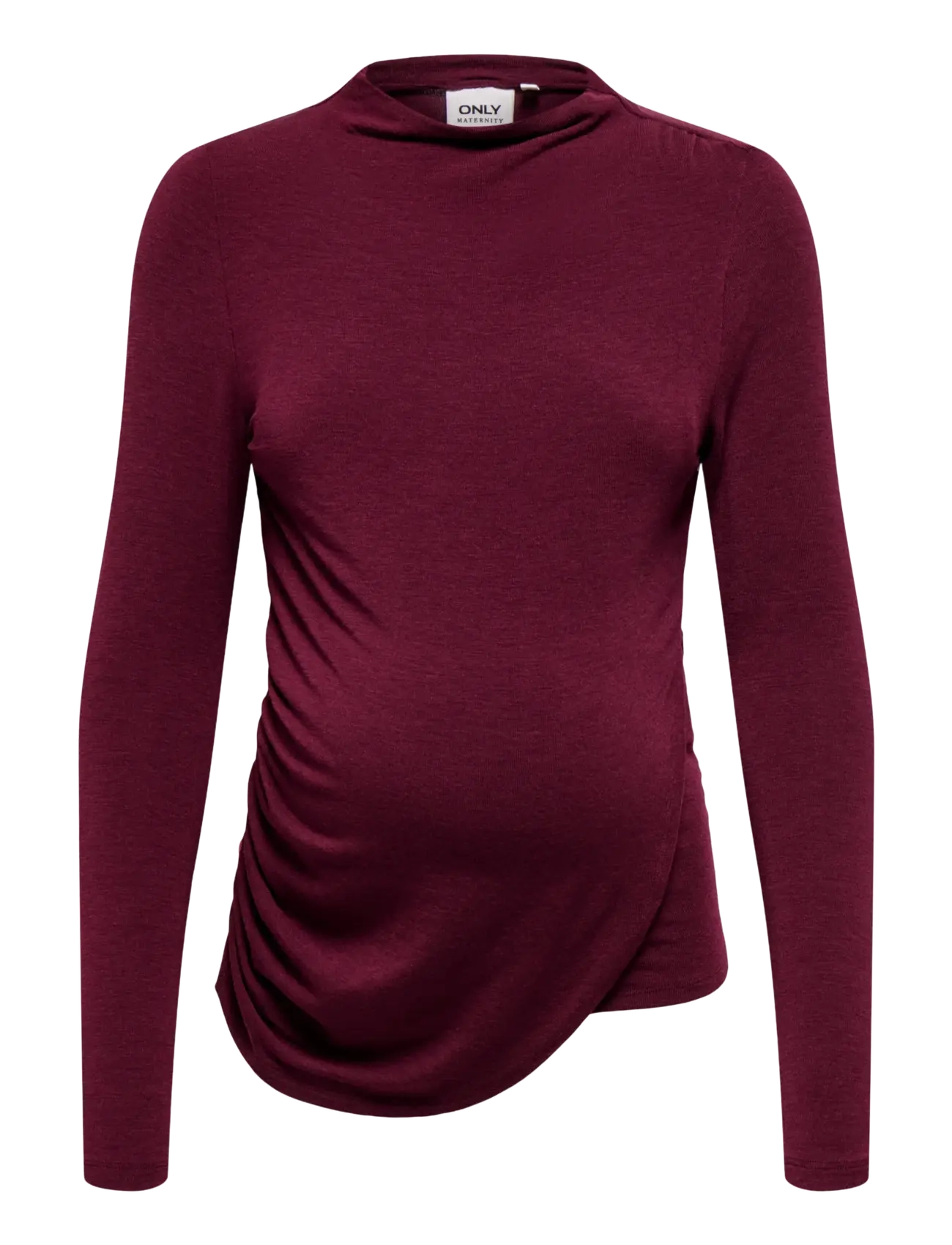 Only Maternity OLMLAMOUR L/S RUCHING NURSING TOP JRS - Tøj - WINETASTING / burgundy