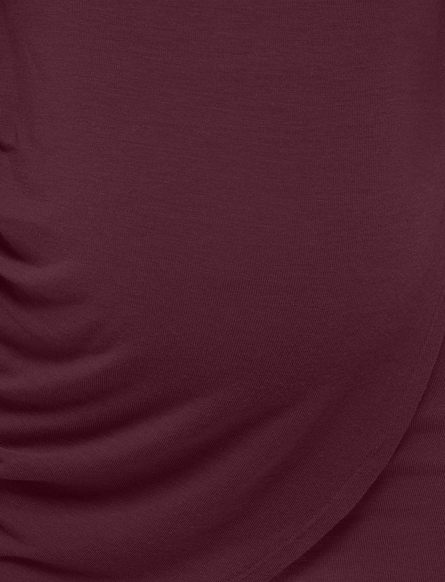 Only Maternity - OLMLAMOUR L/S RUCHING NURSING TOP JRS - winetasting - 4