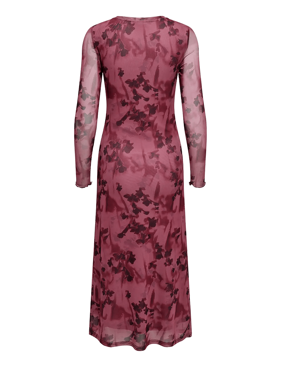 Only Maternity - OLMJUNGLE L/S O-NECK MIDAXI DRESS JRS - rumba red - 2