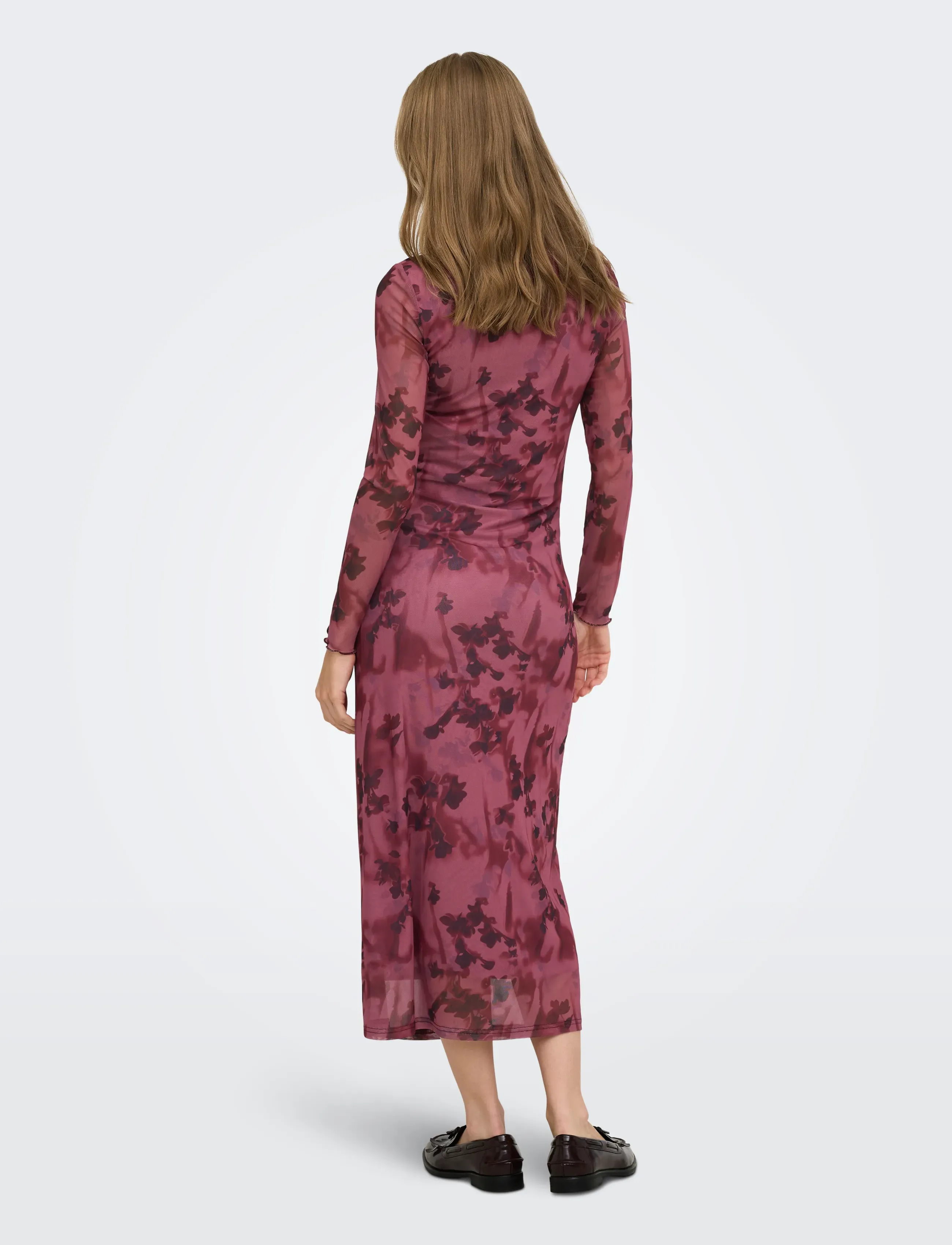 Only Maternity - OLMJUNGLE L/S O-NECK MIDAXI DRESS JRS - rumba red - 4