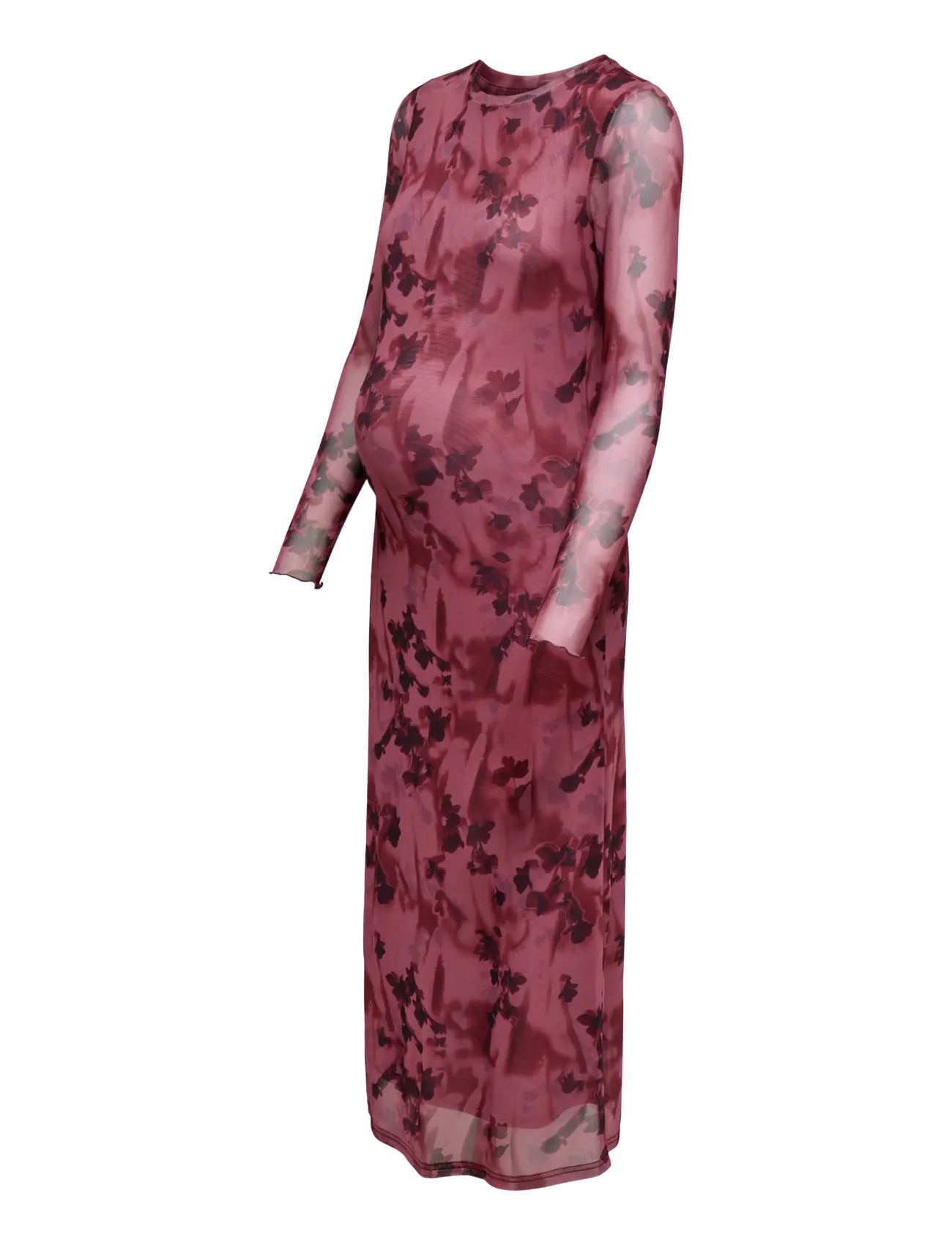 Only Maternity - OLMJUNGLE L/S O-NECK MIDAXI DRESS JRS - rumba red - 3