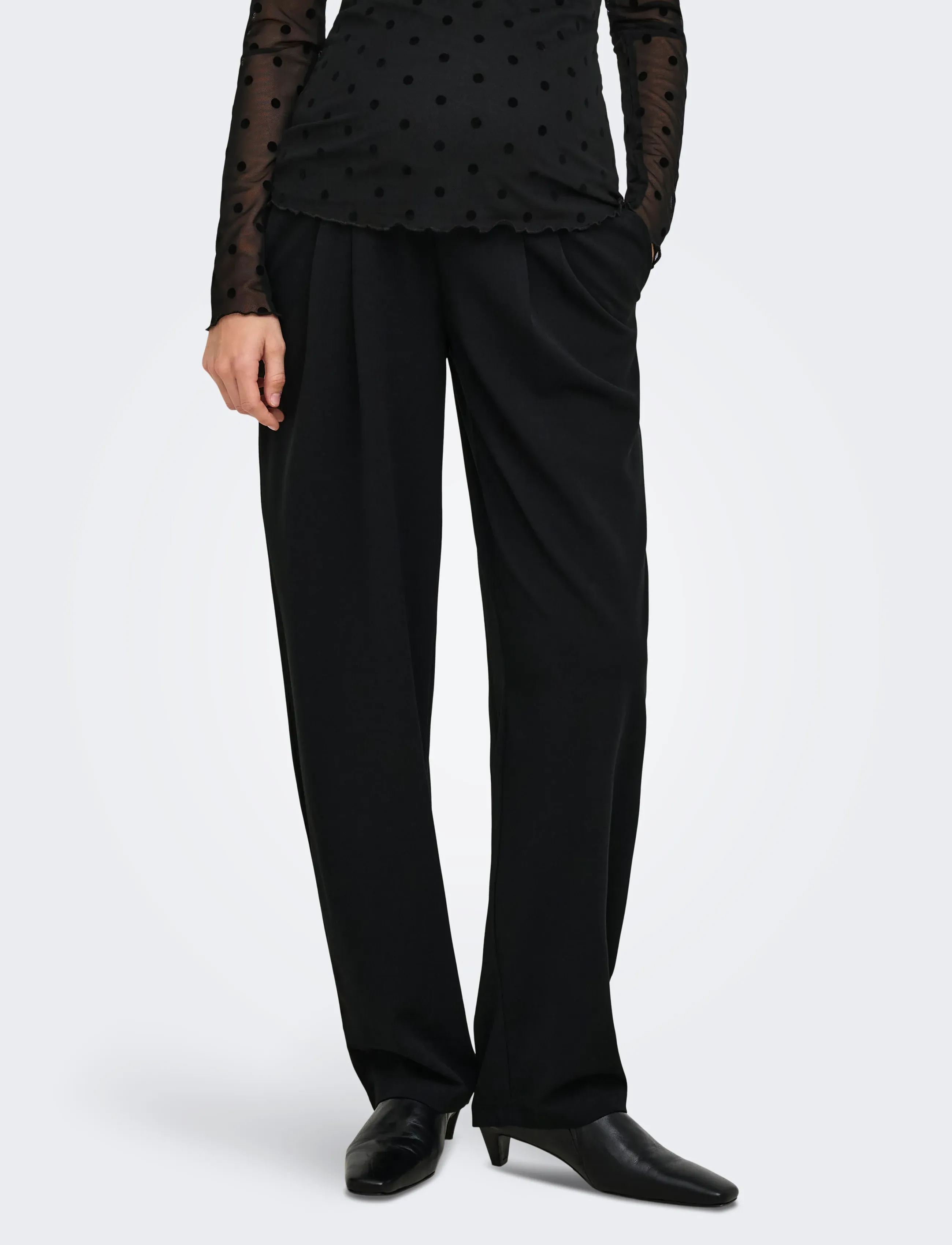 Only Maternity OLMBANG BARREL O/B PANT JRS - Only Maternity - BLACK / black
