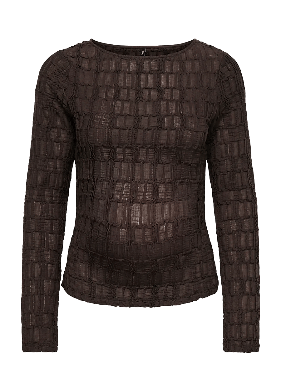 Only Maternity - OLMJADE L/S BOATNECK TOP JRS - coffee bean - 0