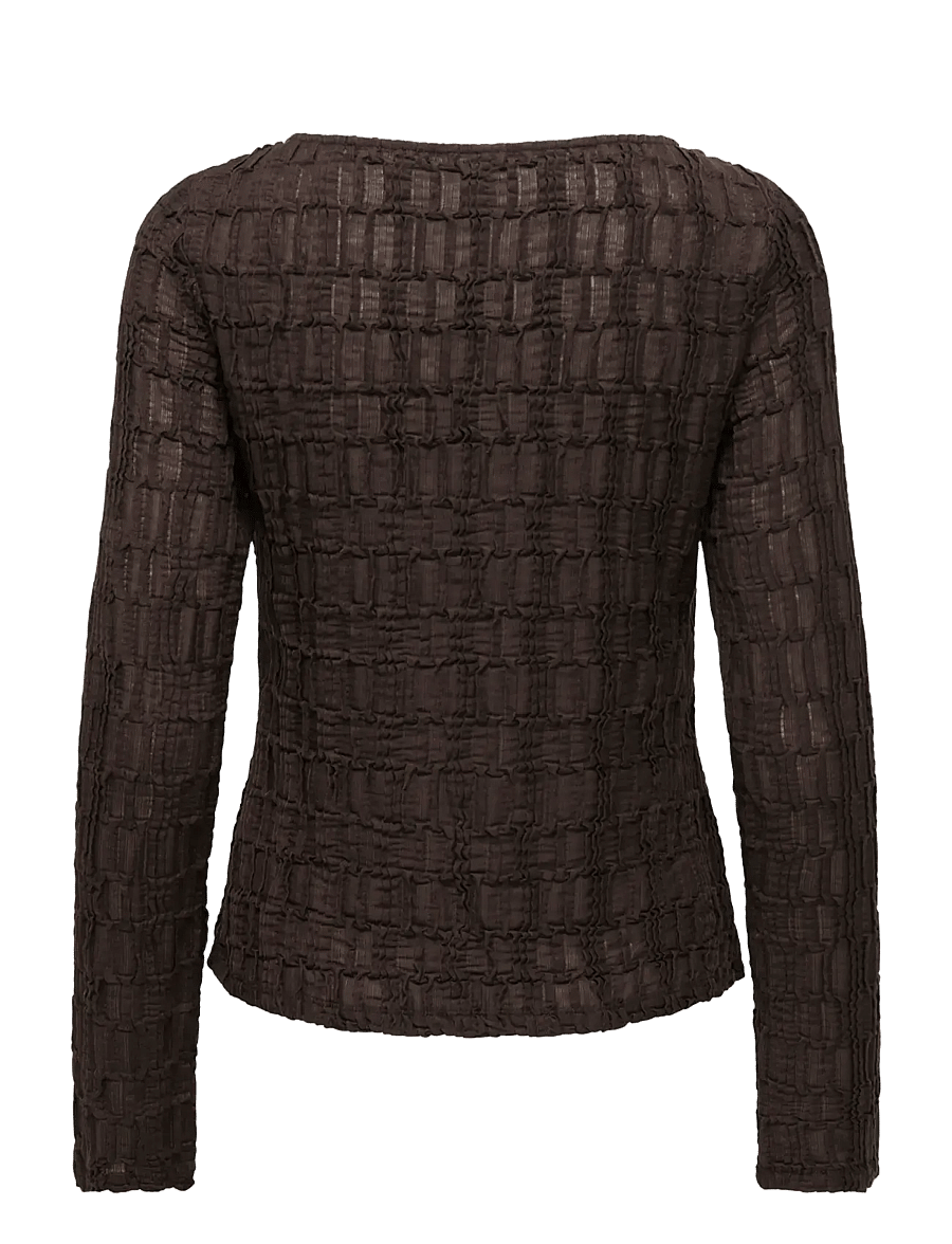 Only Maternity - OLMJADE L/S BOATNECK TOP JRS - coffee bean - 1
