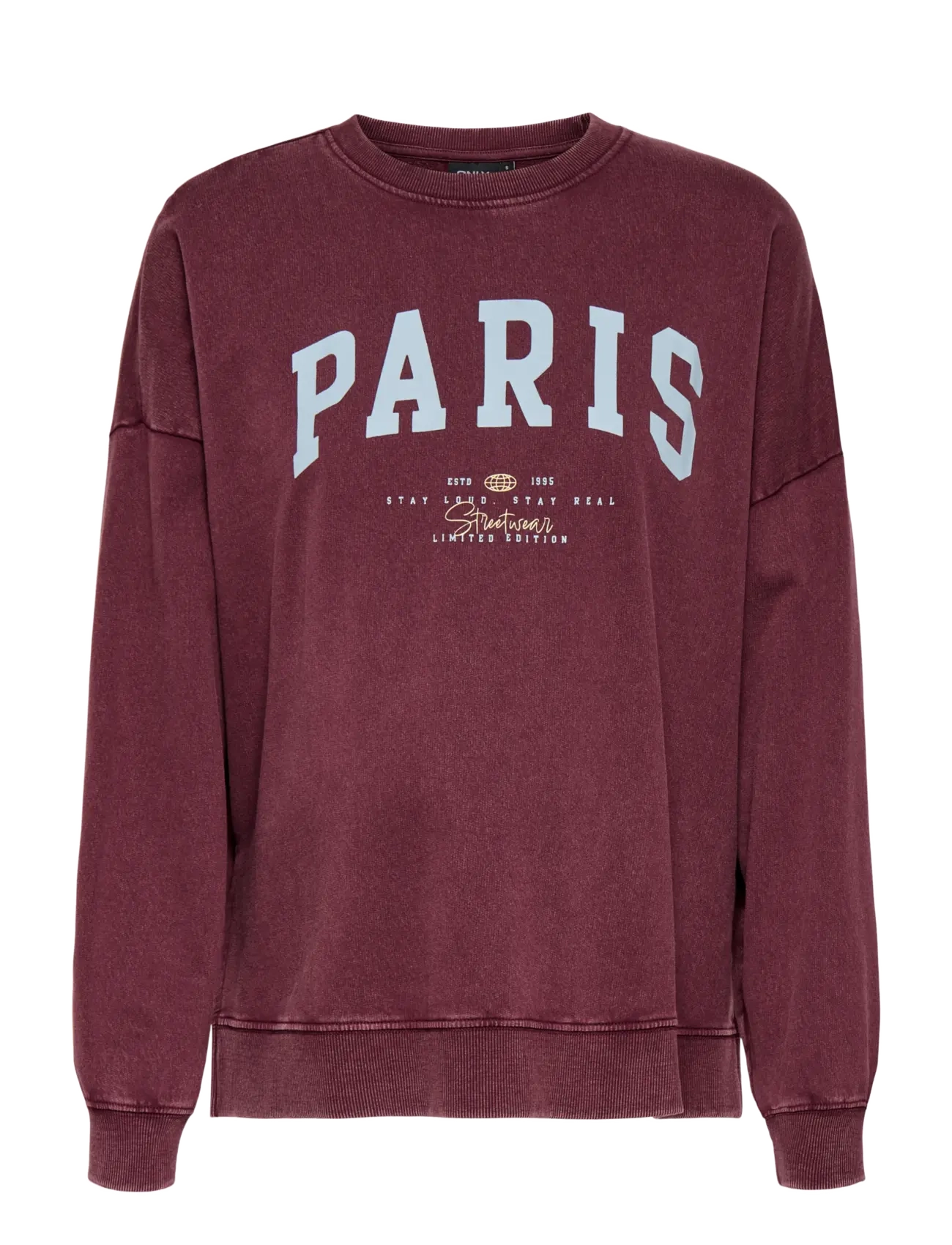 Only Maternity OLMEMELIE L/S O-NECK SLIZ SWT JRS - Sweatshirts & Kapuzenpullover - FIG / burgundy