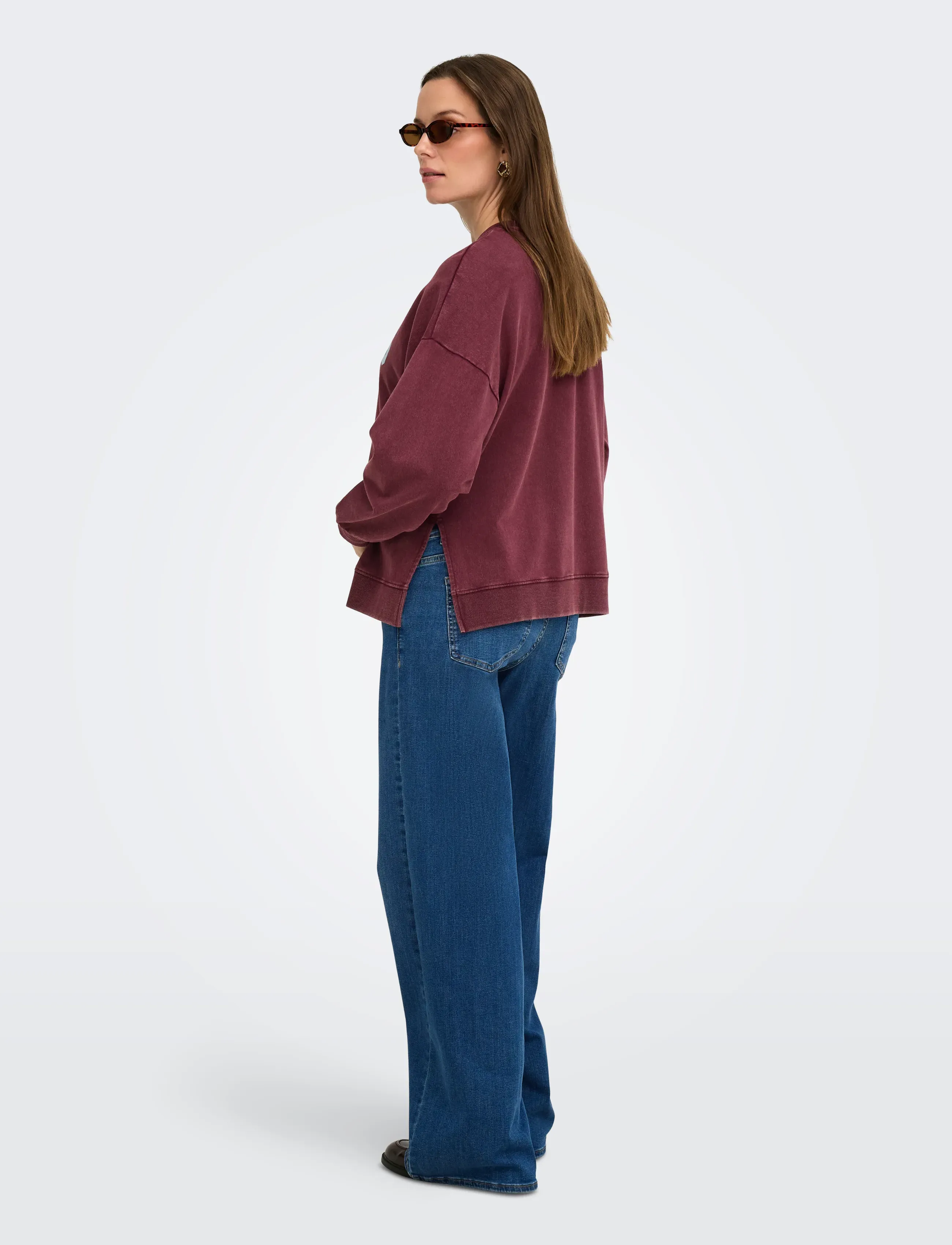 Only Maternity - OLMEMELIE L/S O-NECK SLIZ SWT JRS - laveste priser - fig - 4