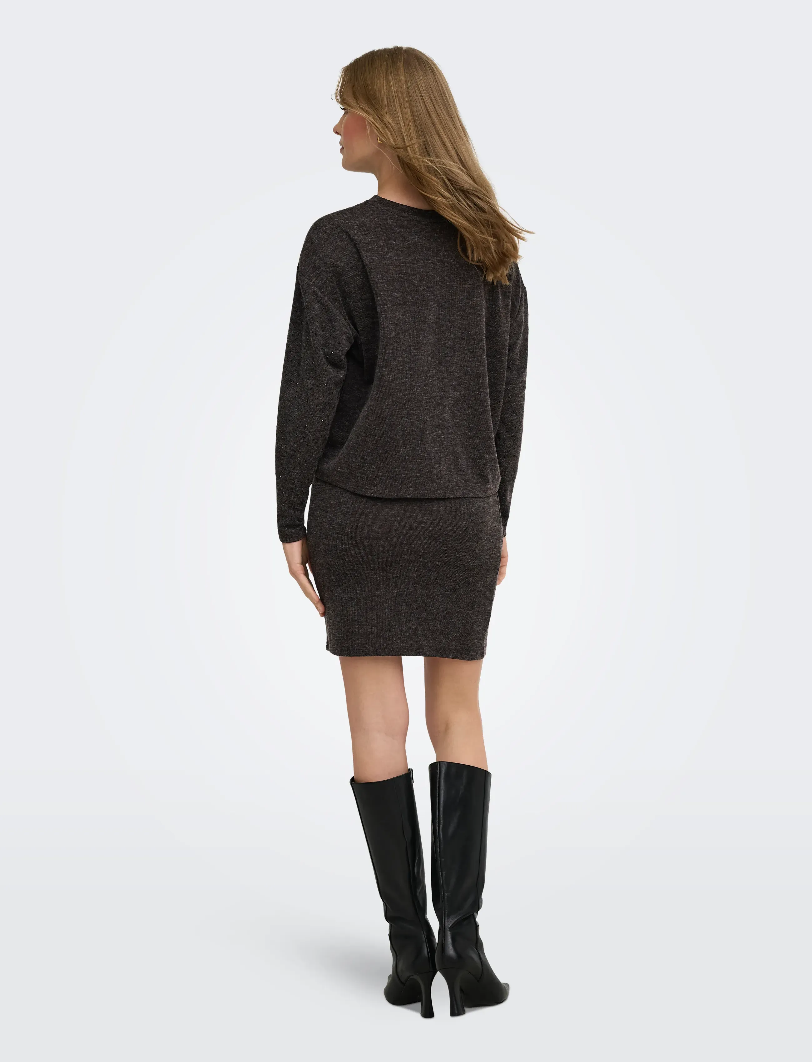 Only Maternity - OLMAMALIE EMBELLISH HW MINI SKIRT JRS - black coffee - 4