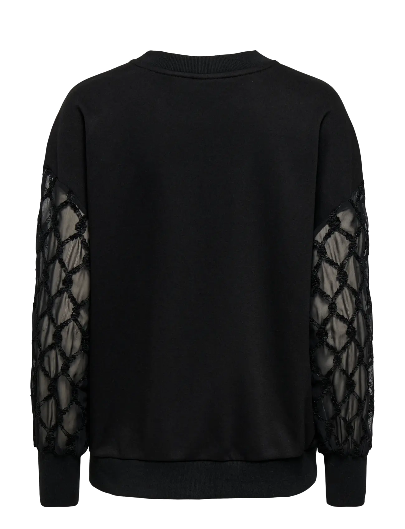 Only Maternity - OLMNOMI L/S O-NECK MIX SWT JRS - tops - black - 2