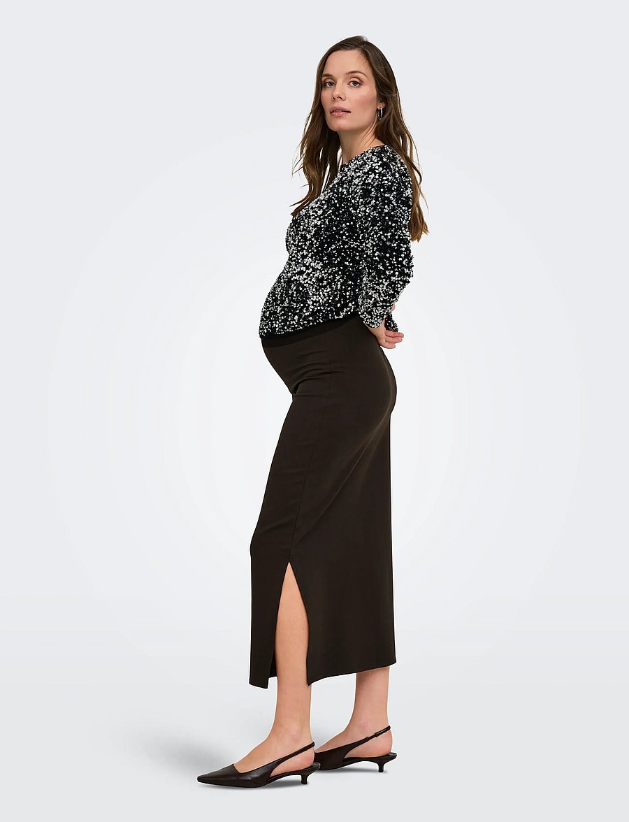 Only Maternity - OLMDAIZA PALI L/S BOATNECK TOP JRS - black - 5