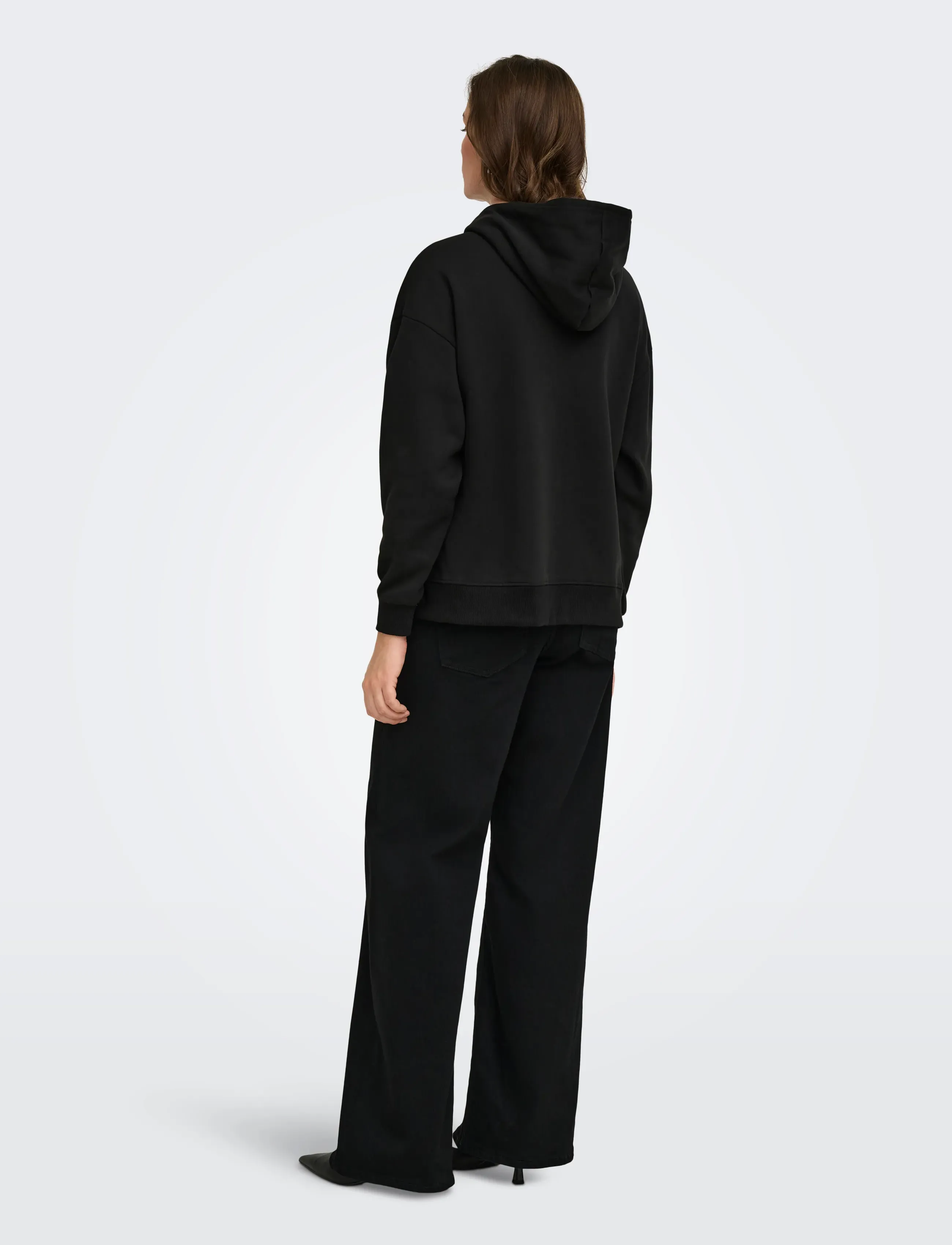 Only Maternity - OLMCOSITA BASE L/S SLIT HOOD SWEAT JRS - laveste priser - black - 4