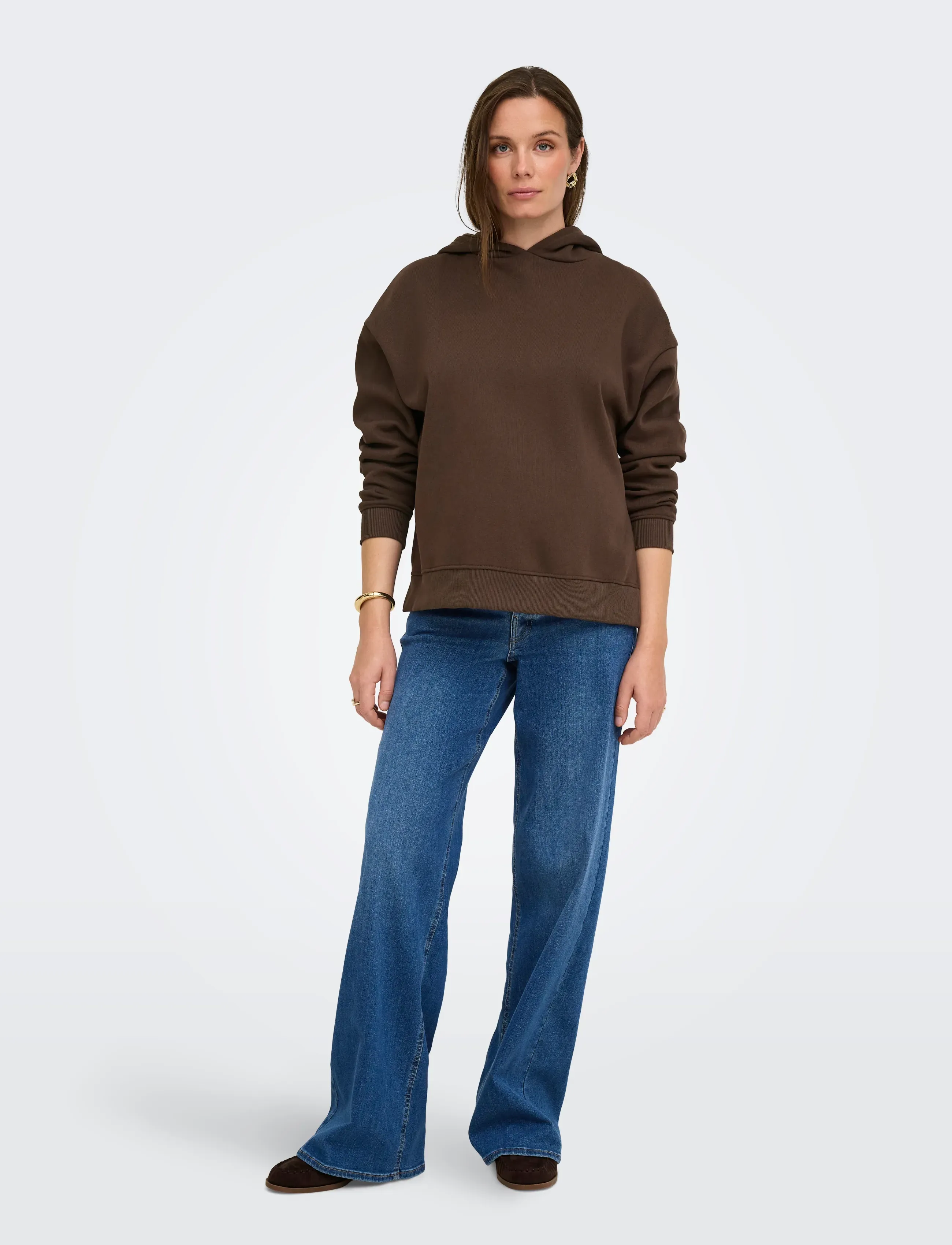 Only Maternity - OLMCOSITA BASE L/S SLIT HOOD SWEAT JRS - laveste priser - coffee bean - 5