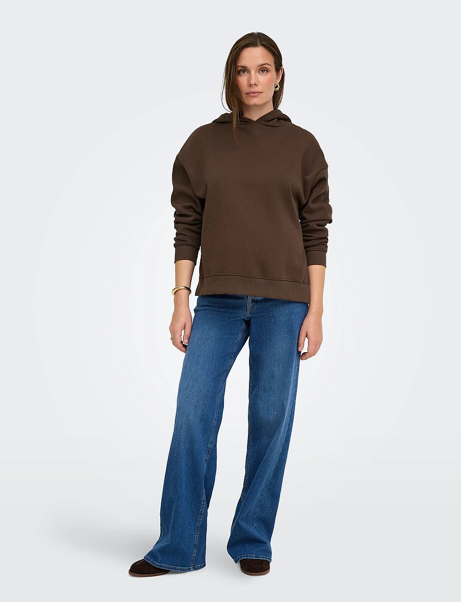Only Maternity - OLMCOSITA BASE L/S SLIT HOOD SWEAT JRS - hoodies - coffee bean - 5