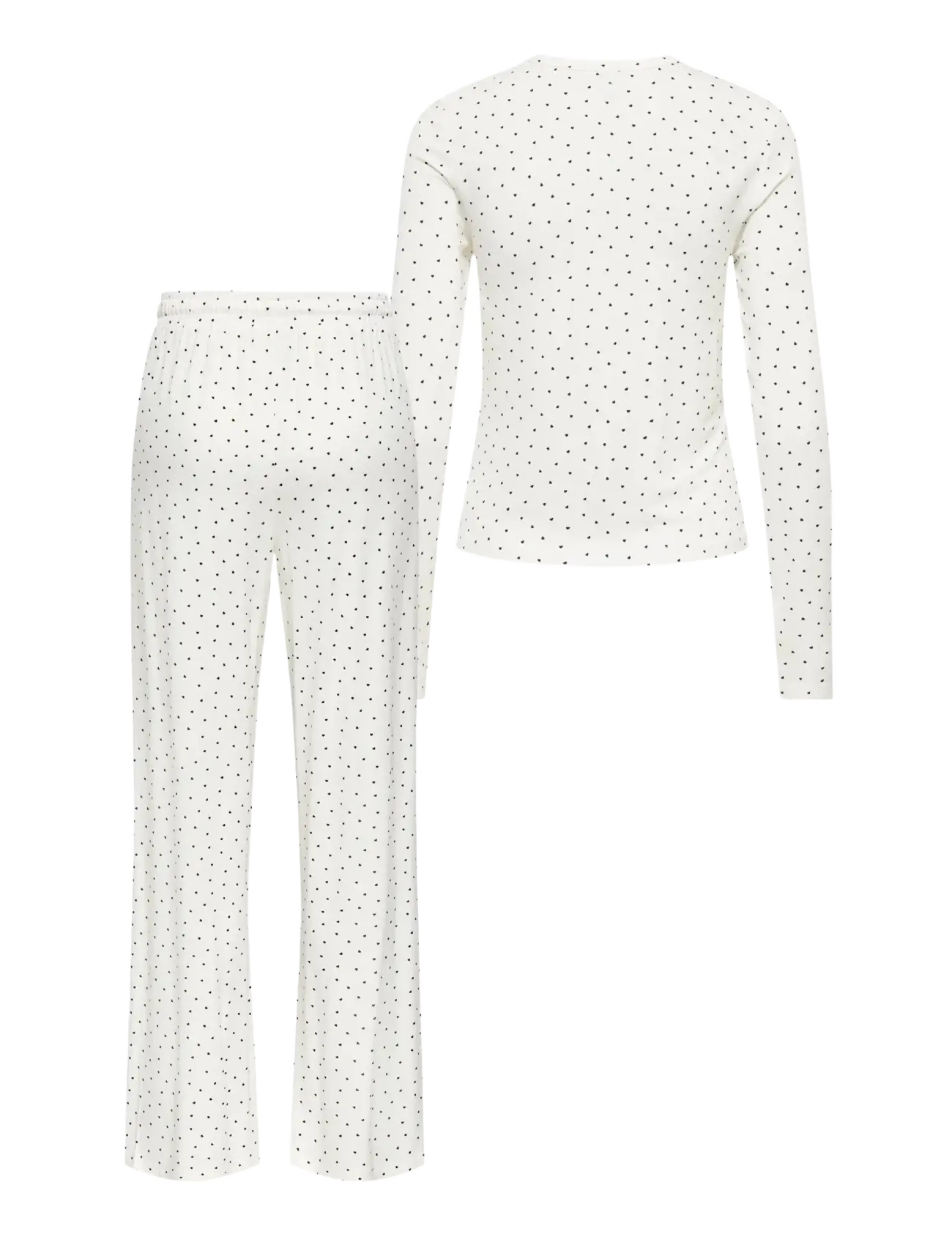 Only Maternity - OLMNINA LS AOP TOP/U/B PANT SET JRS - kodu- ja ööriided - cloud dancer - 1
