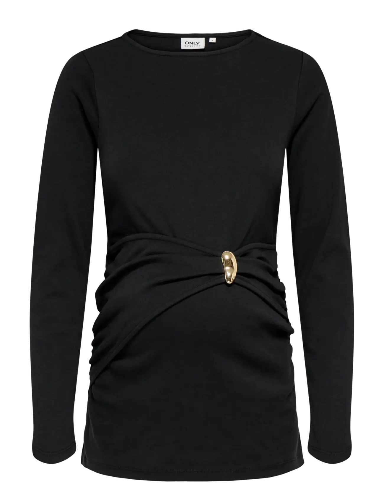 Only Maternity OLMEVALYN L/S BOATNECK TOP JRS - Long-sleeved tops - BLACK / black