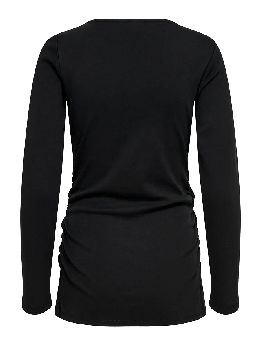 Only Maternity - OLMEVALYN L/S BOATNECK TOP JRS - black - 1