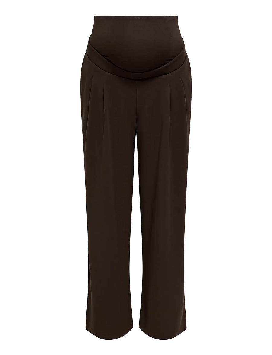 Only Maternity - OLMBANG WIDE O/B PANT JRS - bottoms - coffee bean - 1