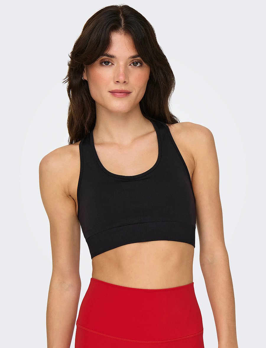 Only Play - ONPDAISY SEAMLESS SPORTS BRA - OPUS - vidējs atbalsts - black - 5