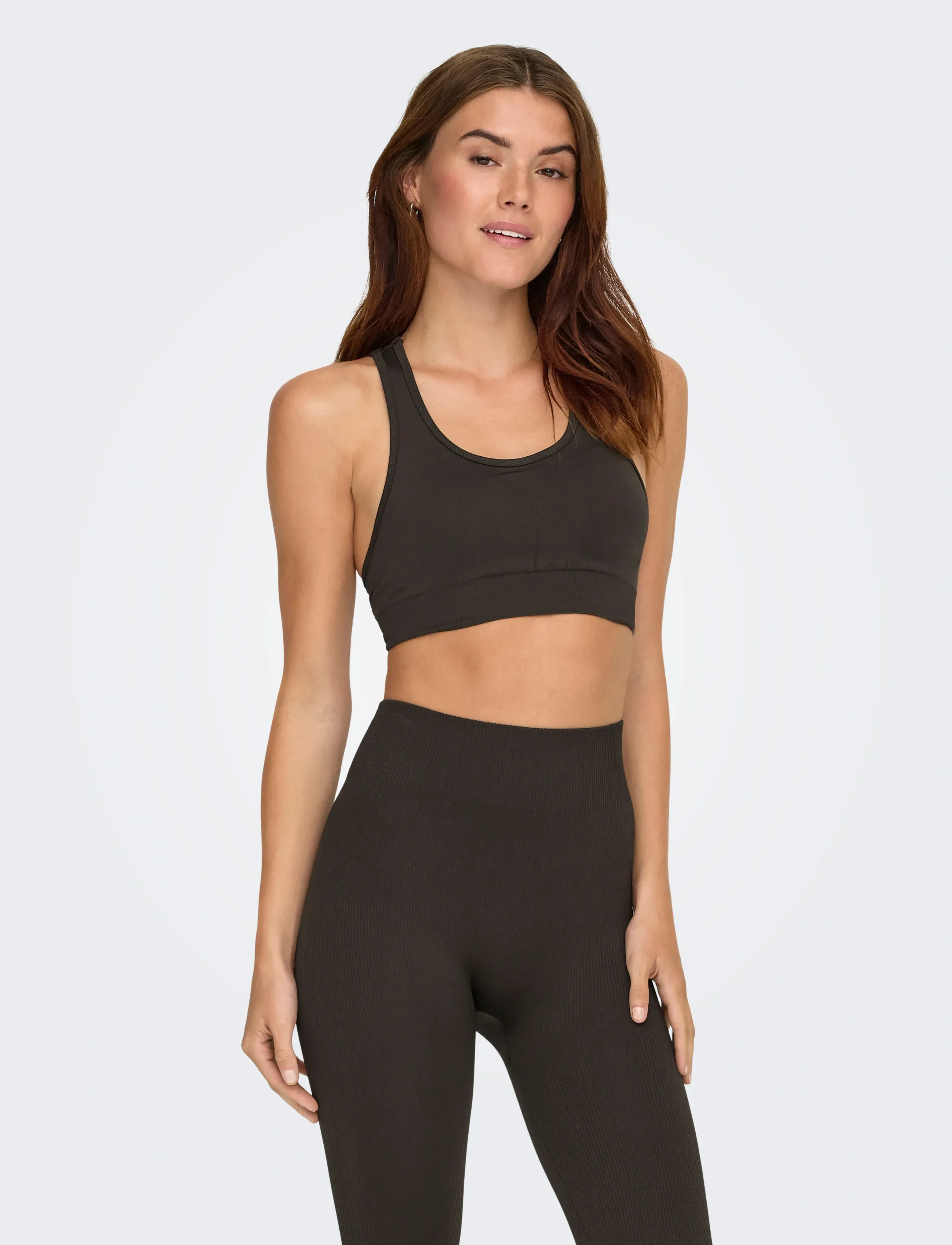 Only Play Onpdaisy-2 Seam Bra Noos, Kvinder, Racerback Sports-bh, Brun, Str: S