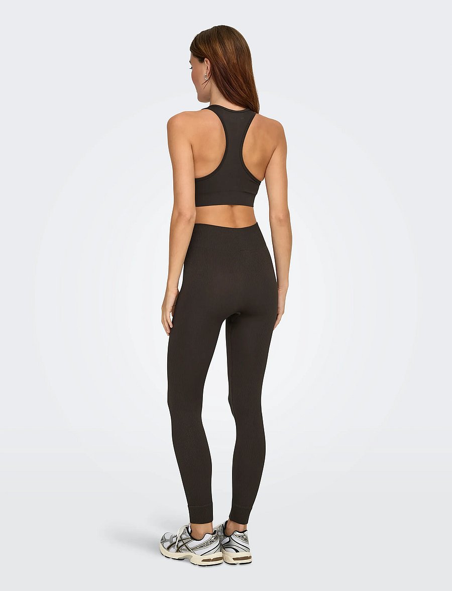 Only Play - ONPDAISY-2 SEAM BRA NOOS - medium støtte - chocolate torte - 3