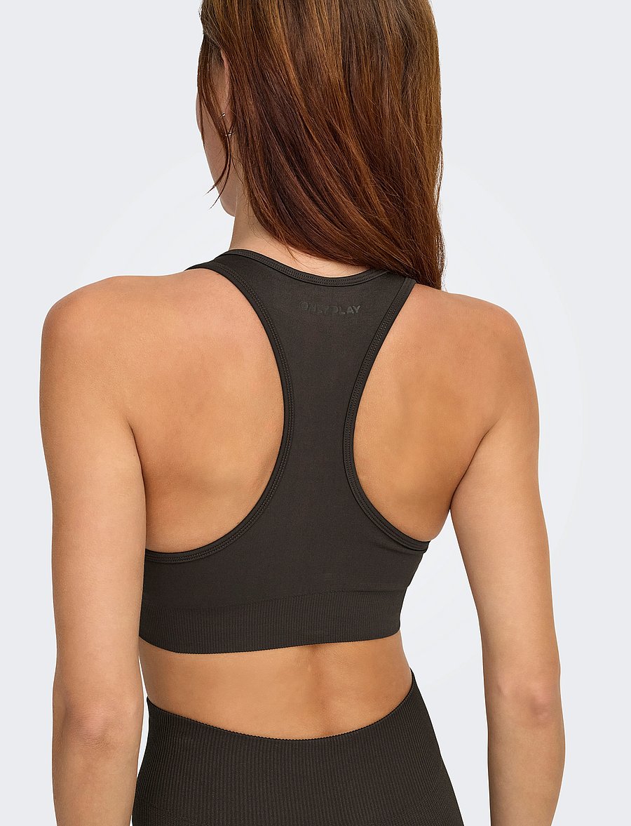 Only Play - ONPDAISY-2 SEAM BRA NOOS - medium støtte - chocolate torte - 4