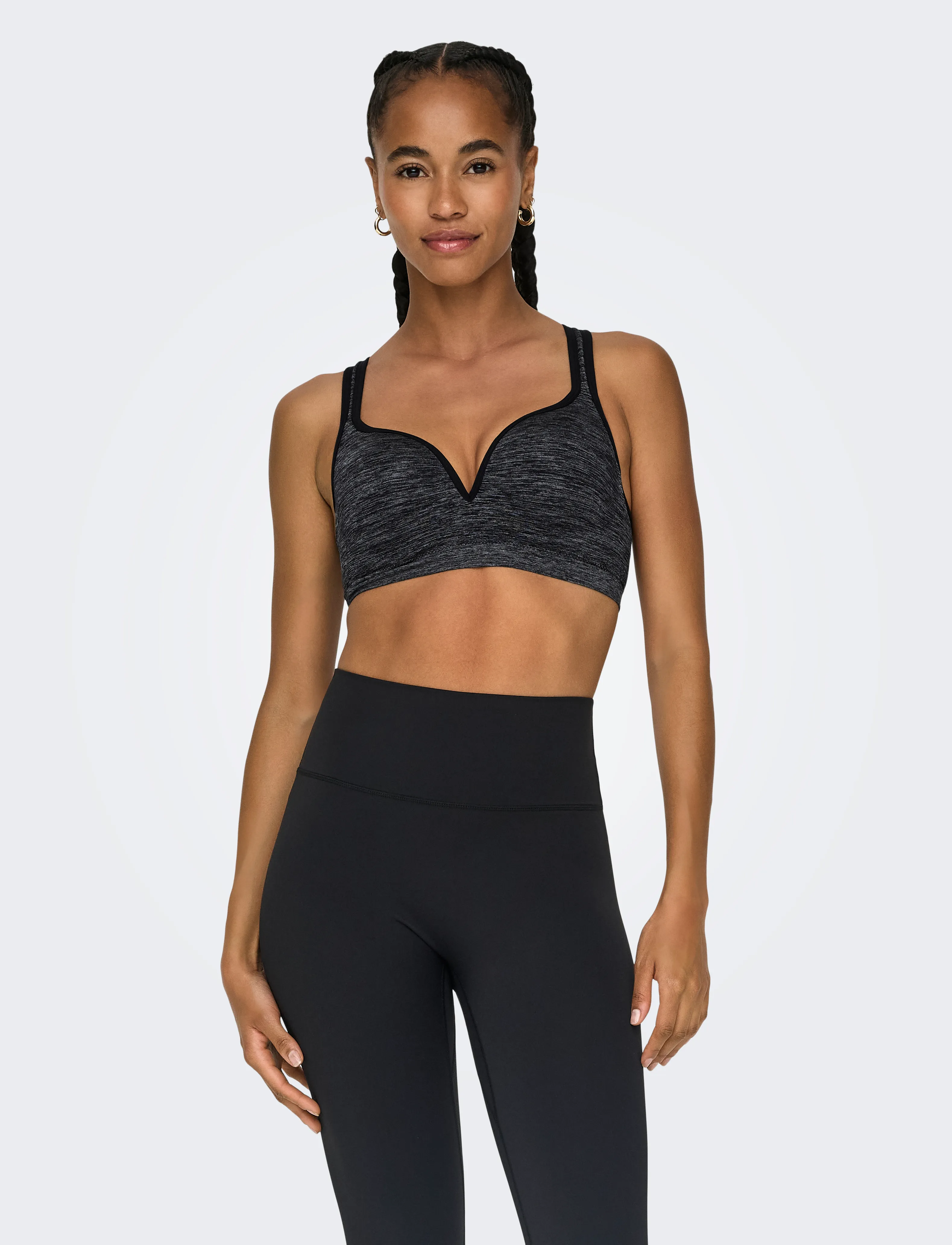Only Play Onpmartine-2 Seam Bra Noos, M, Black, Women Sports Clothes > Sports Bras - All, Dame