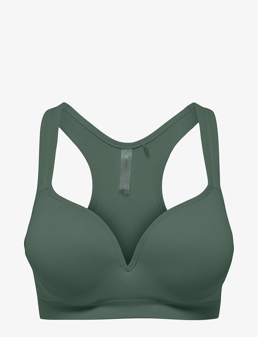 Only Play - ONPMARTINE-2 SEAM BRA NOOS - sportinės liemenėlės - duck green - 1