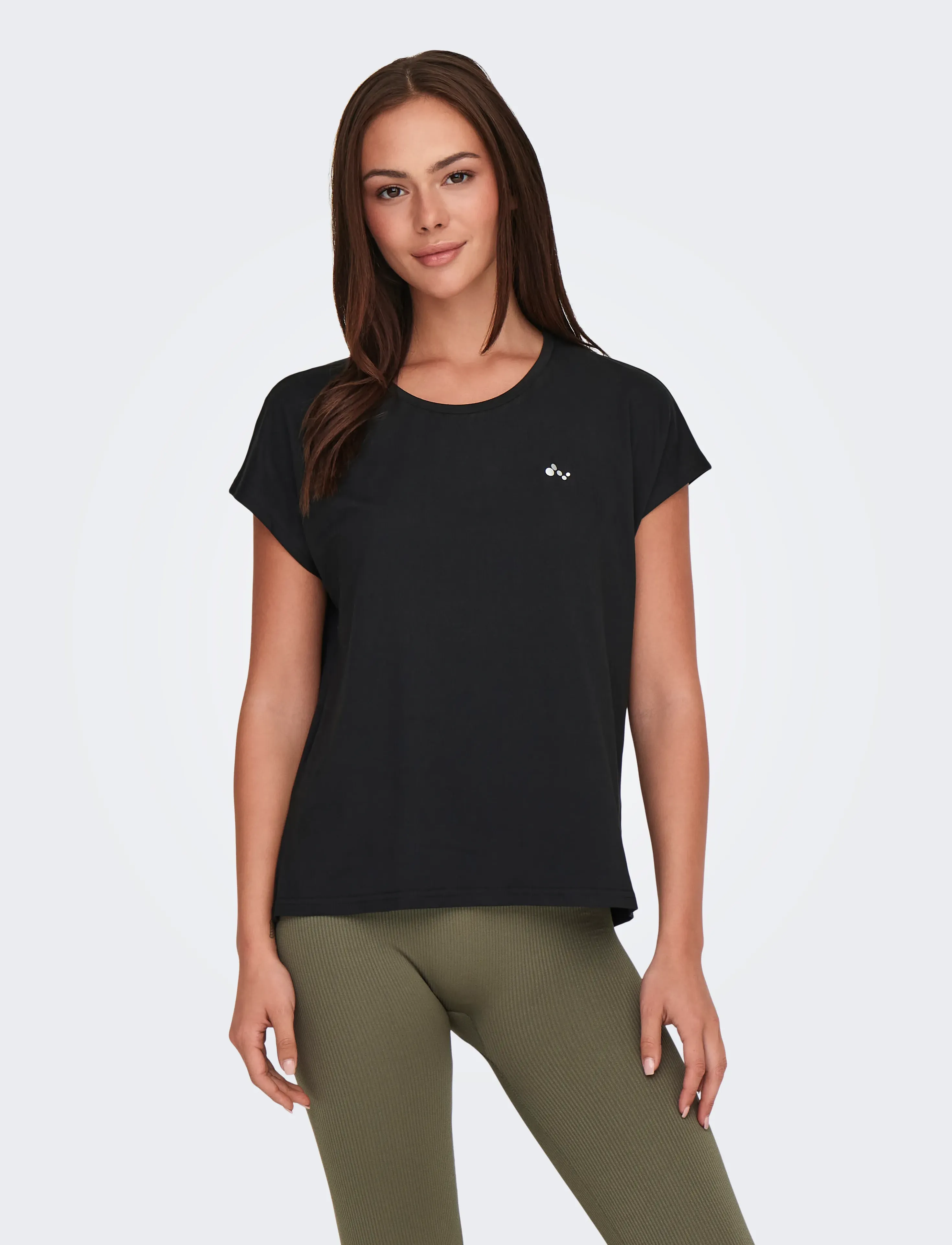 Only Play Onpaubree On Ss Bat Loose Tee Noos, S, Black, T-Shirts & Toppe > Kortærmede, Dame