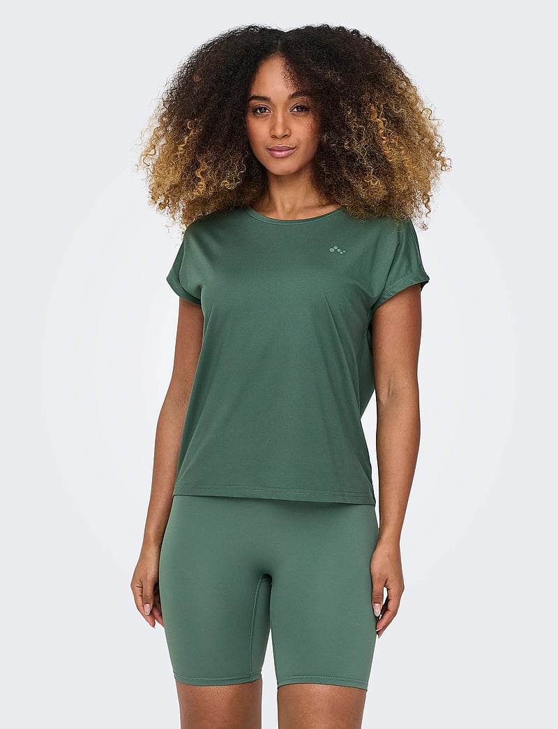 Only Play - ONPAUBREE LIFE ON SS BAT LOOSE TEE NOOS - t-shirts - duck green - 0