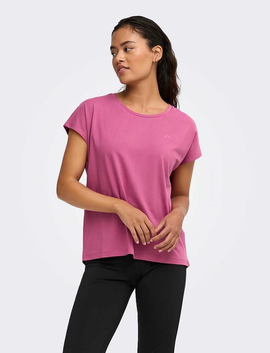 Only Play - ONPAUBREE ON SS BAT LOOSE TEE NOOS - t-shirts - red violet - 0
