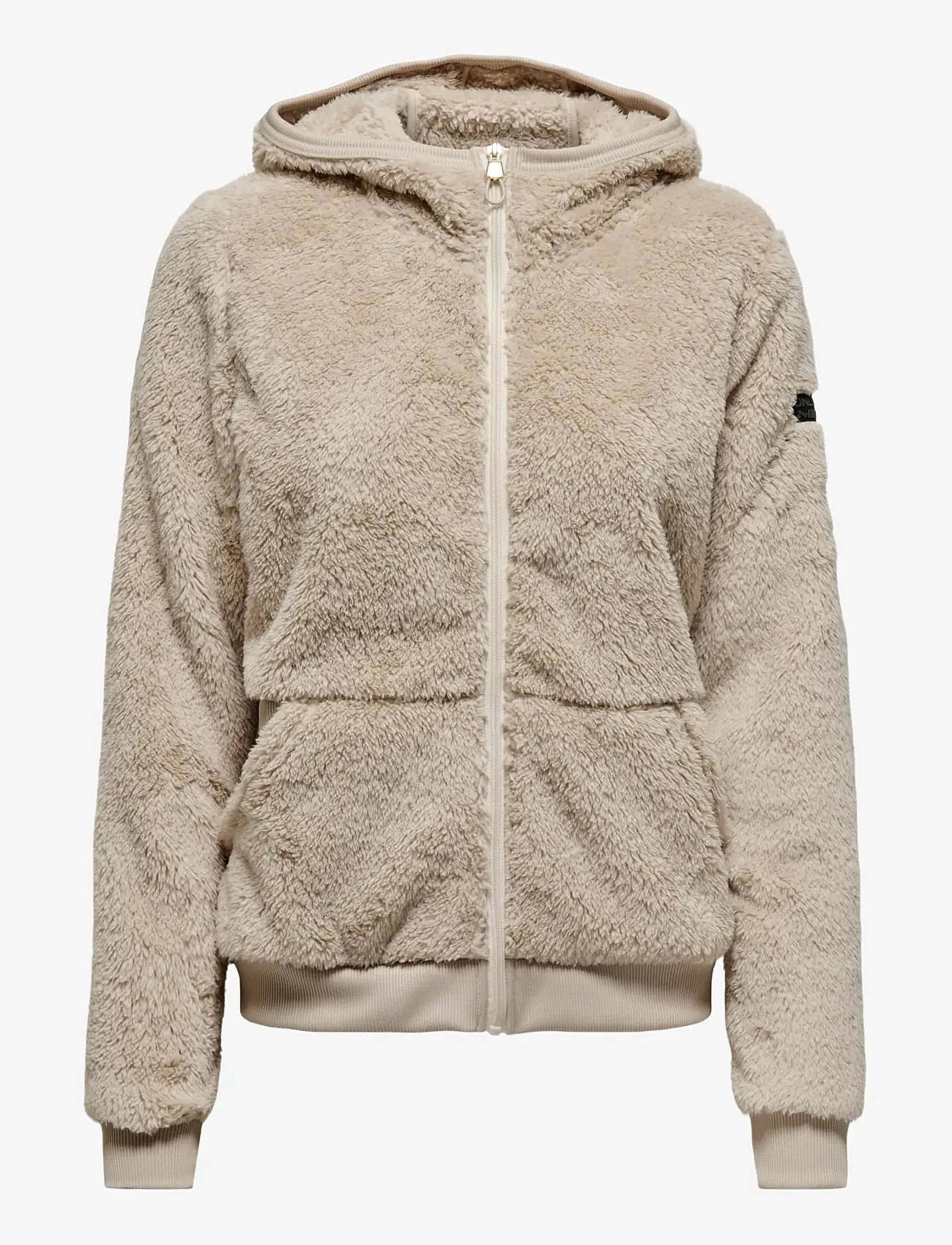 Only Play - ONPFLUFFY HOOD FZ LS JCK - oberteile - pumice stone - 1