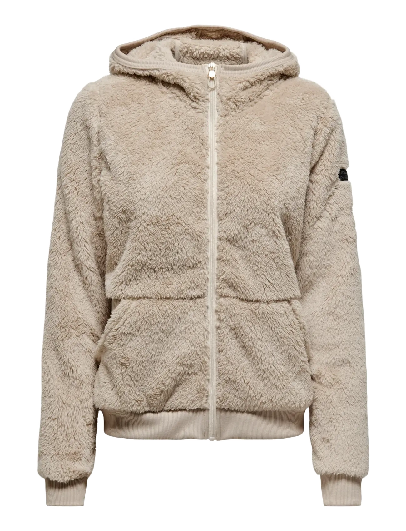 ONPFLUFFY HOOD FZ LS JCK - PUMICE STONE