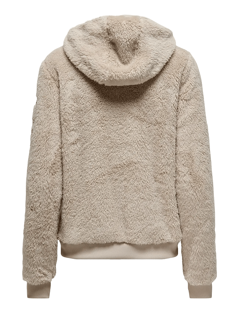 Only Play - ONPFLUFFY HOOD FZ LS JCK - oberteile - pumice stone - 2