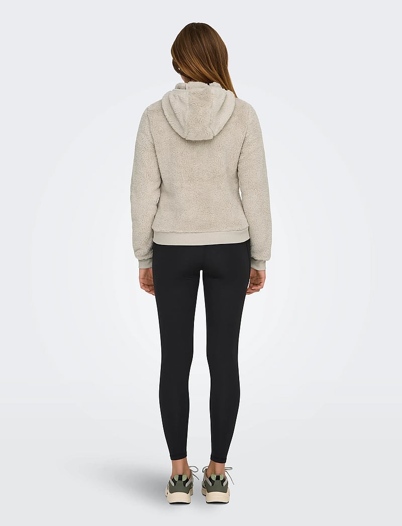 Only Play - ONPFLUFFY HOOD FZ LS JCK - oberteile - pumice stone - 3