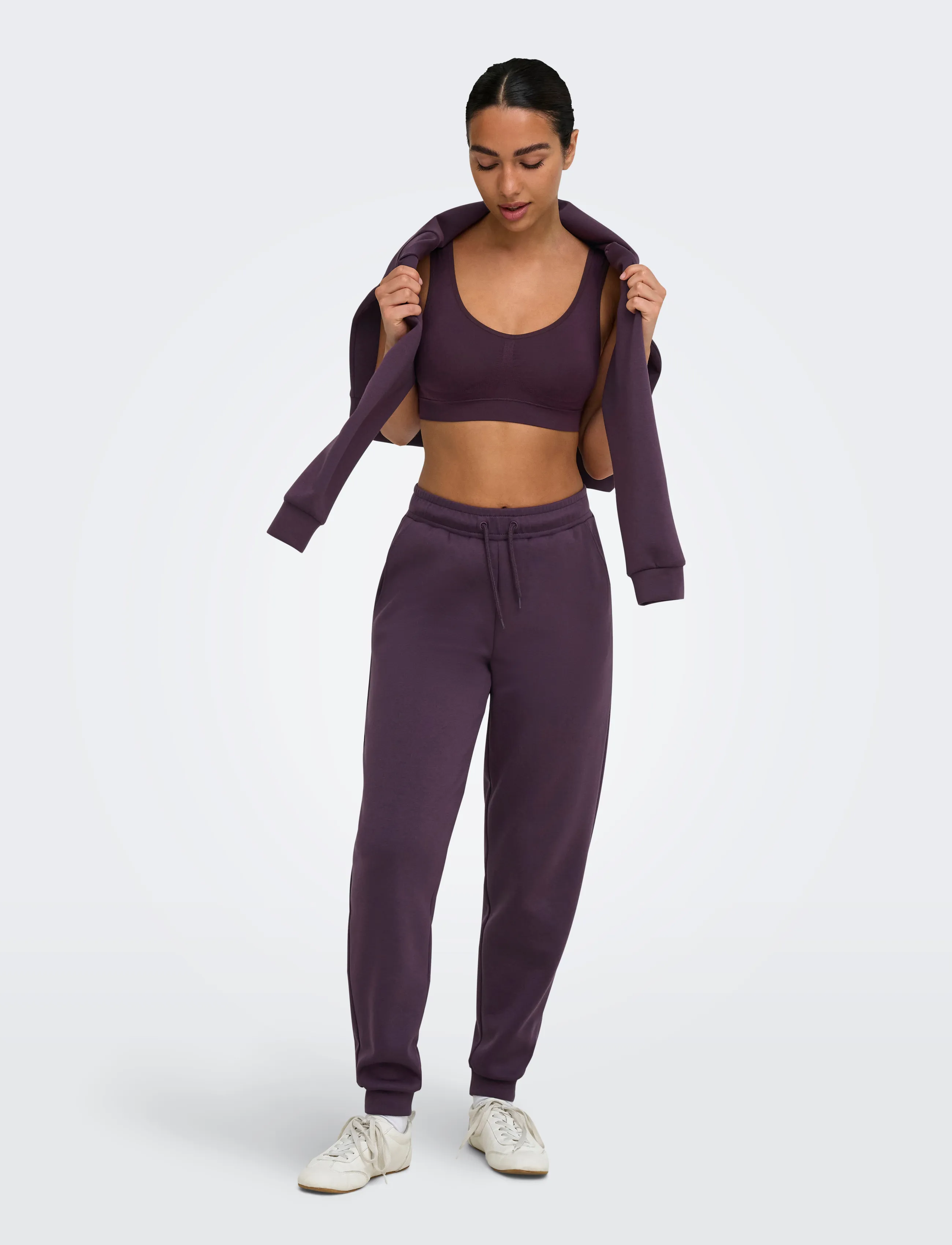 Only Play - ONPLOUNGE HW REG SWT PNT NOOS - trainingshosen - plum perfect - 4