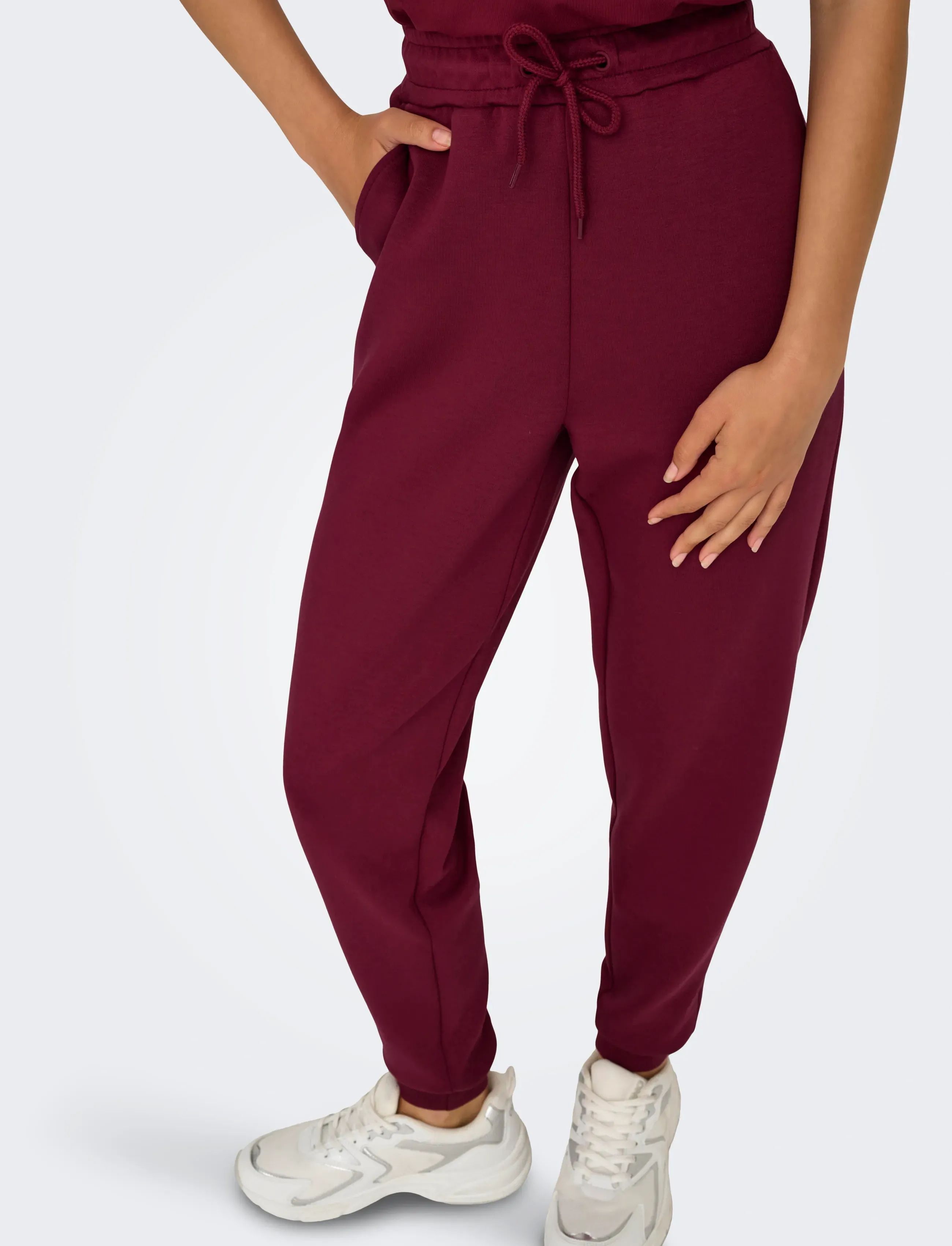 Only Play Onplounge Hw Reg Swt Pnt Noos, S, Trousers, Burgunderrot - Joggers, Frauen