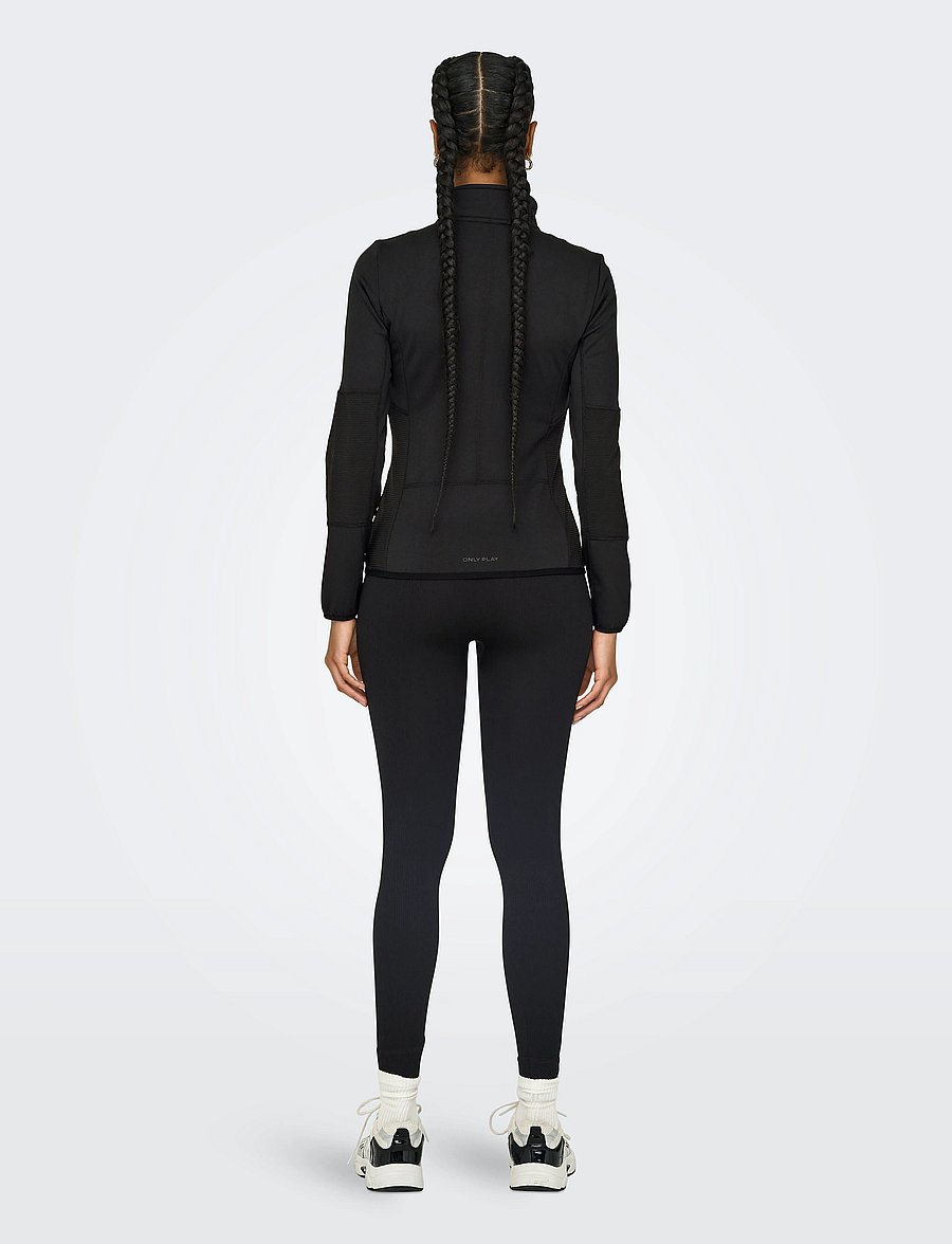 Only Play - ONPJETTA HN FZ LS FLEECE JCK NOOS - oberteile - black - 3