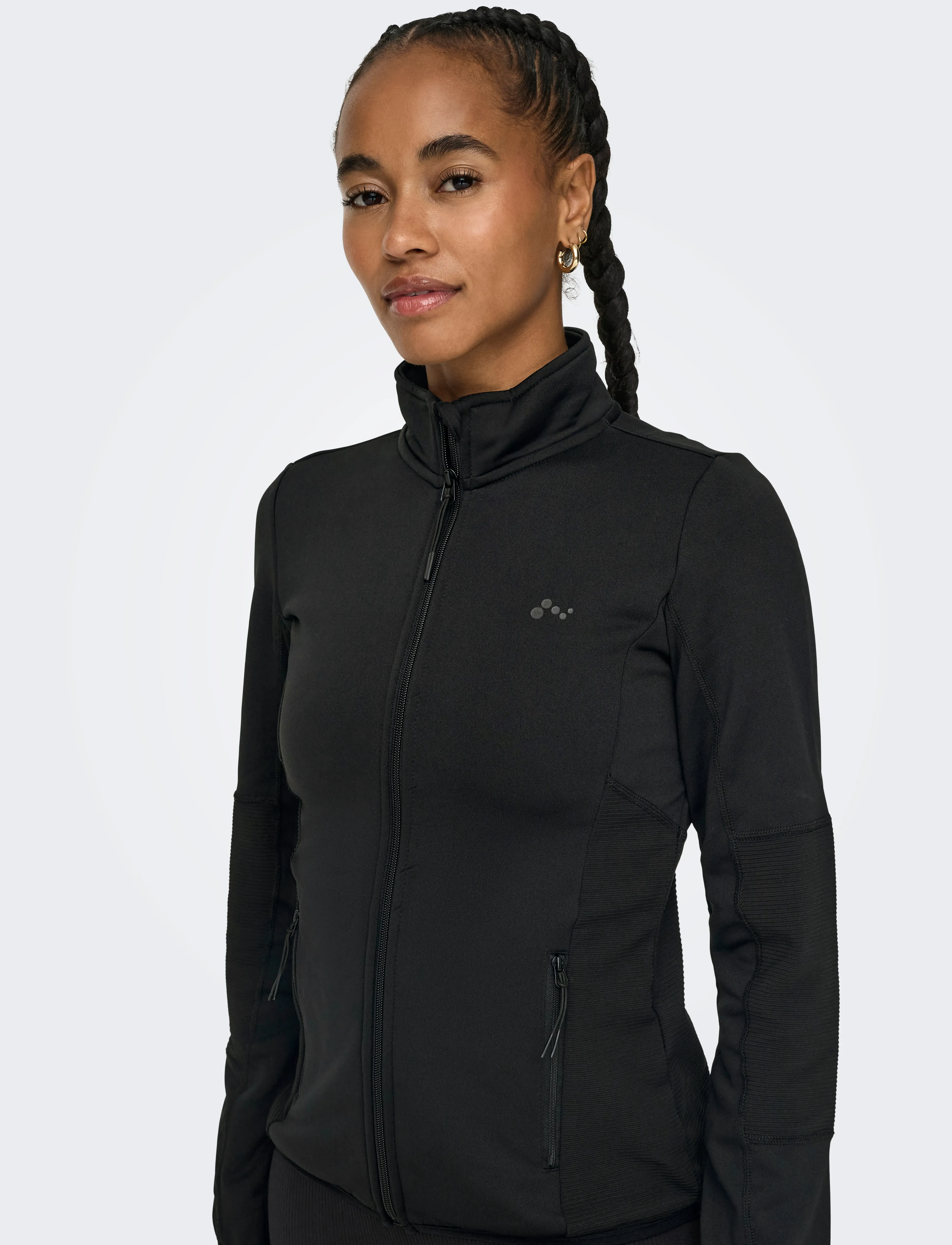 Only Play - ONPJETTA HN FZ LS FLEECE JCK NOOS - oberteile - black - 4