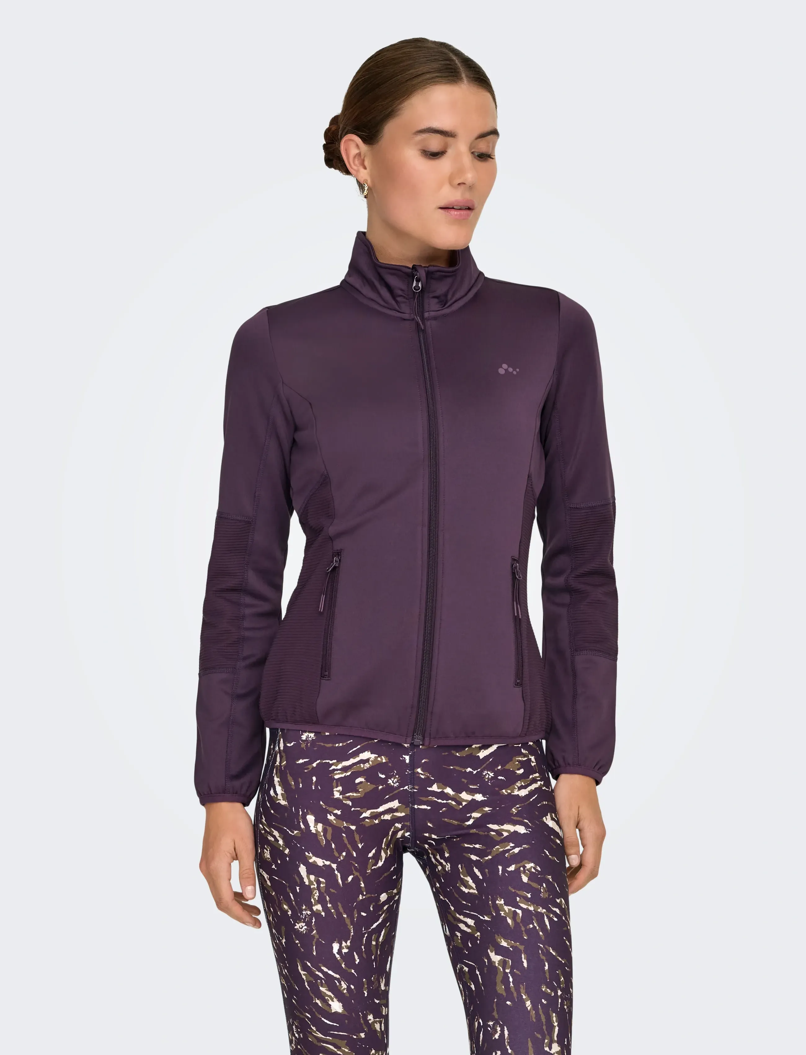 Only Play Onpjetta Hn Fz Ls Fleece Jck Noos, S, Purple, Sweatshirts & Hættetrøjer > Fleeces & Midlayers, Dame