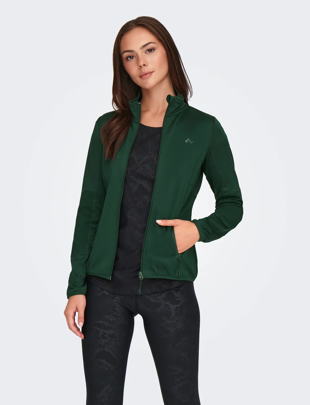 Only Play - ONPJETTA HN FZ LS FLEECE JCK NOOS - fleece & midlayer - scarab - 0