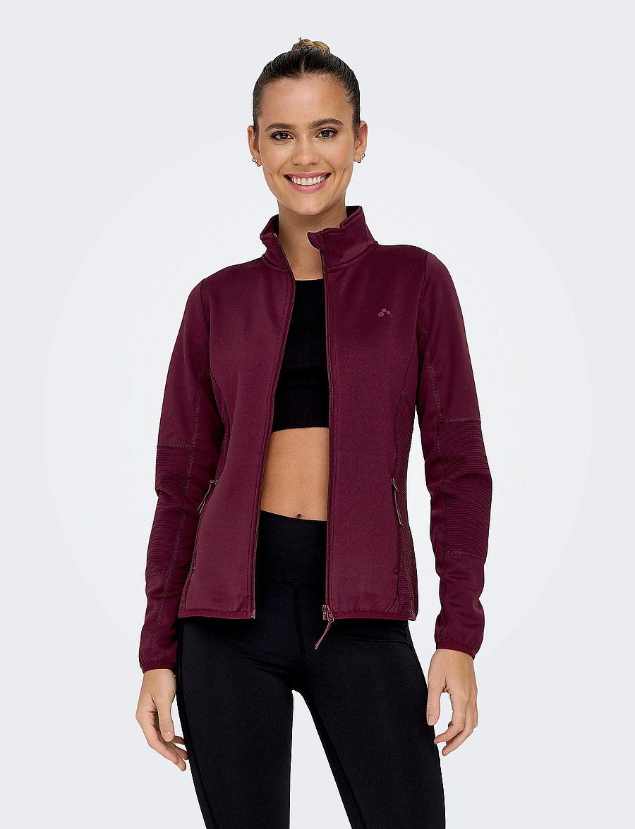 Only Play - ONPJETTA HN FZ LS FLEECE JCK NOOS - viršutinės dalies drabužiai - windsor wine - 0
