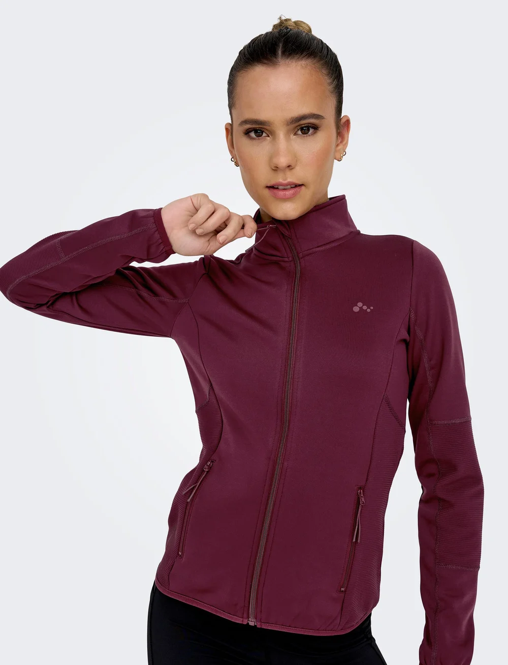 Only Play - ONPJETTA HN FZ LS FLEECE JCK NOOS - fleece og mellemlag - windsor wine - 5